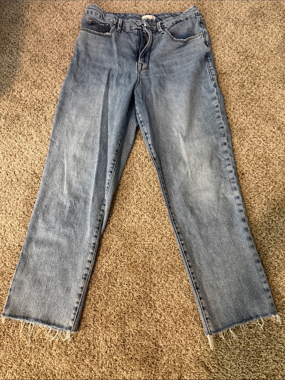 Good American Light Blue Straight Leg Jeans